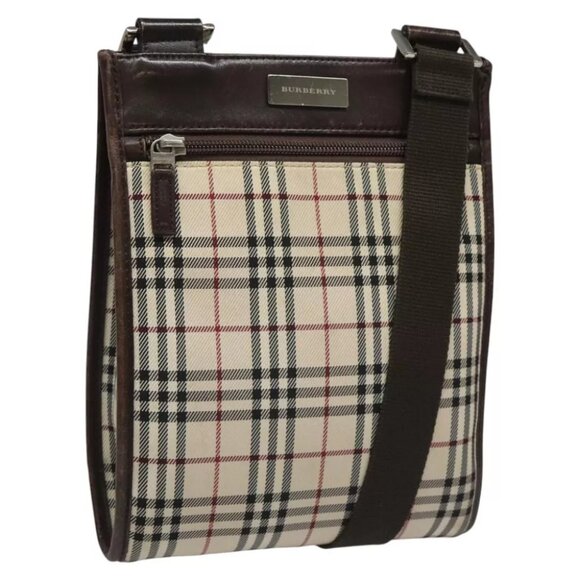 BURBERRY Nova Check Shoulder Bag Canvas Beige - Picture 1 of 16